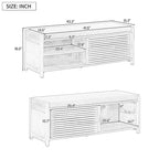 Banc de rangement style persiennes, blanc délavé / expresso / bleu marine / gris / blanc, 1 place