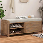 Banc de rangement style persiennes, blanc délavé / expresso / bleu marine / gris / blanc, 1 place
