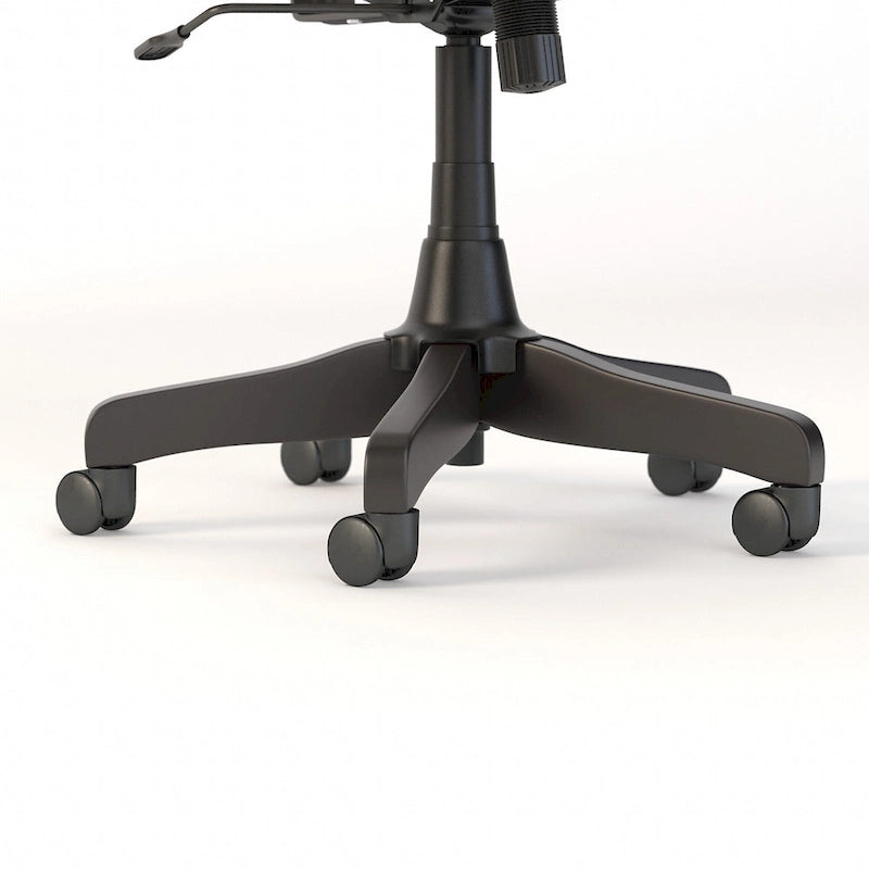 Chaise de bureau capitonnée mi-dossier, tissu crème/camel / cuir gris délavé, sans accoudoirs, 1 personne