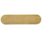 Console table à rayures verticales avec 2 tiroirs, naturel / noir / bleu marine, pieds incurvés, style moderne