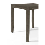 Table à manger carrée à hauteur de comptoir en bois d'hévéa massif, gris, style ferme moderne, 4 personnes