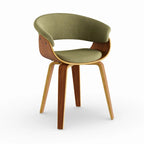 Chaise de salle à manger et d'appoint Mid-Century Modern, plusieurs coloris, tissu / similicuir / velours, 1 place