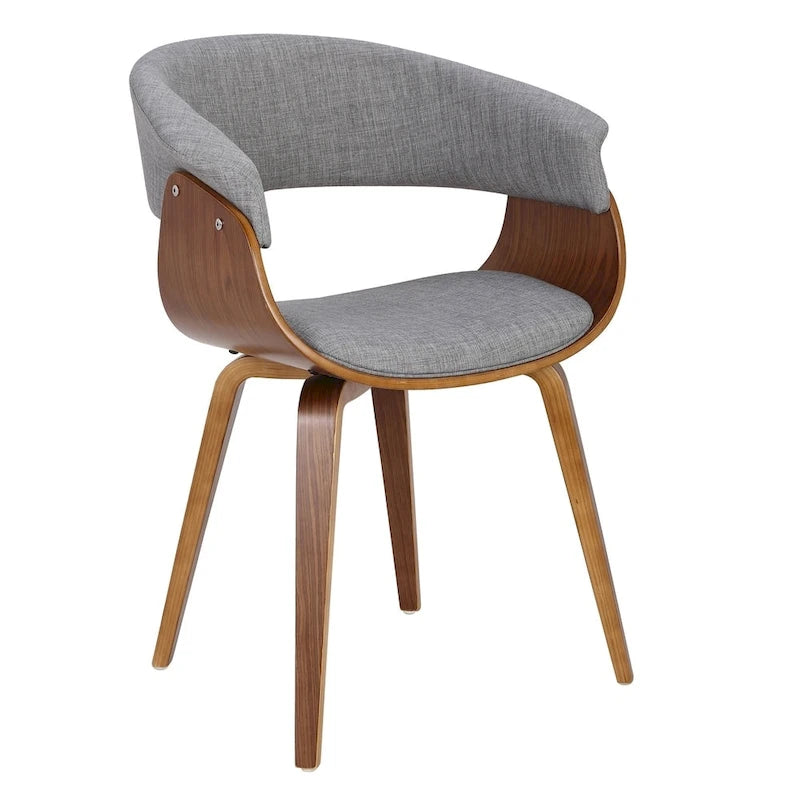 Chaise de salle à manger et d'appoint Mid-Century Modern, plusieurs coloris, tissu / similicuir / velours, 1 place