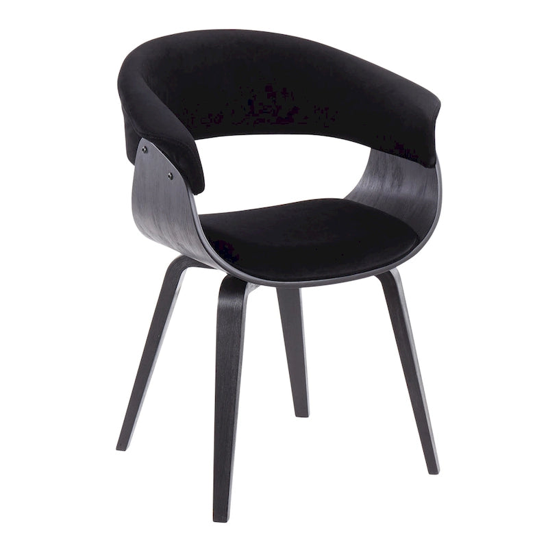 Chaise de salle à manger et d'appoint Mid-Century Modern, plusieurs coloris, tissu / similicuir / velours, 1 place