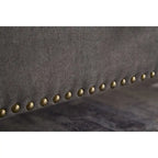 Banc de rangement capitonné, beige/bleu/gris, pour 1 personne, chambre ou salon