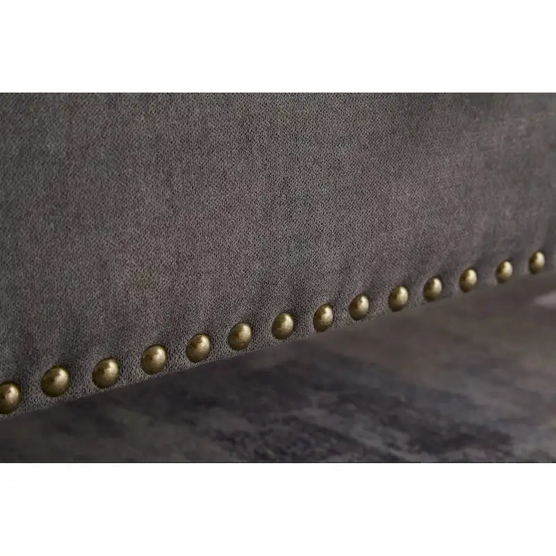 Banc de rangement capitonné, beige/bleu/gris, pour 1 personne, chambre ou salon