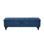 Banc de rangement capitonné, beige/bleu/gris, pour 1 personne, chambre ou salon
