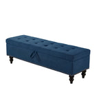 Banc de rangement capitonné, beige/bleu/gris, pour 1 personne, chambre ou salon