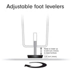 Meuble TV géométrique en acier avec étagères en verre trempé, bronze noirci/laiton, pour téléviseurs jusqu'à 5 pouces
