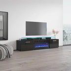 Meuble TV avec cheminée électrique, Blanc / Noir / Blanc-Gris / Blanc-Noir, Style moderne, Convient aux téléviseurs jusqu'à 85"