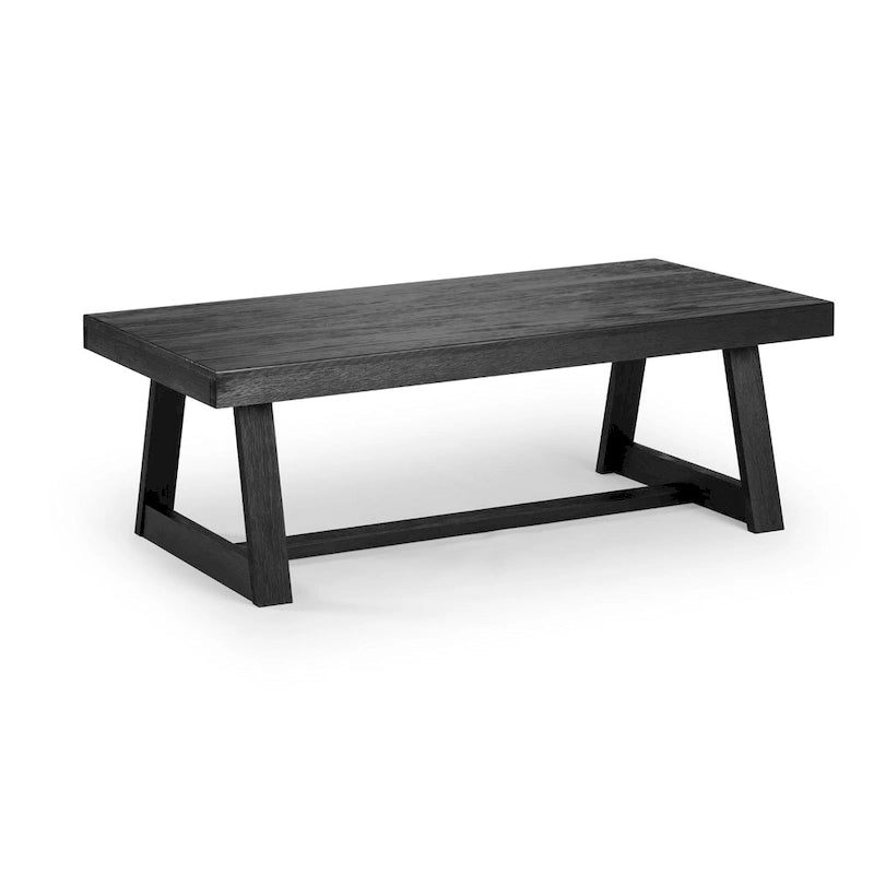 Table basse rectangulaire en pin, finition blonde / coquille / noix de pécan / brossée blanc côtier, style campagnard