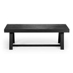 Table basse rectangulaire en pin, finition blonde / coquille / noix de pécan / brossée blanc côtier, style campagnard