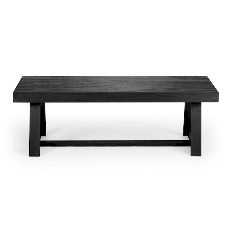 Table basse rectangulaire en pin, finition blonde / coquille / noix de pécan / brossée blanc côtier, style campagnard