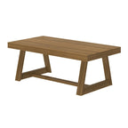 Table basse rectangulaire en pin, finition blonde / coquille / noix de pécan / brossée blanc côtier, style campagnard