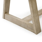 Table basse rectangulaire en pin, finition blonde / coquille / noix de pécan / brossée blanc côtier, style campagnard