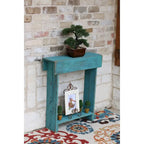 Table murale étroite rustique peinte à la main, Blanc / Rouge / Argent / Marron / Bleu / Noir, Finition vieillie, 1 personne