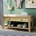 Banc de rangement d'entrée en pin avec tiroirs, Gris délavé / Blanc / Vieux pin / Bleu / Espresso, 1-2 personnes