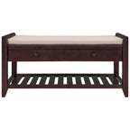 Banc de rangement d'entrée en pin avec tiroirs, Gris délavé / Blanc / Vieux pin / Bleu / Espresso, 1-2 personnes