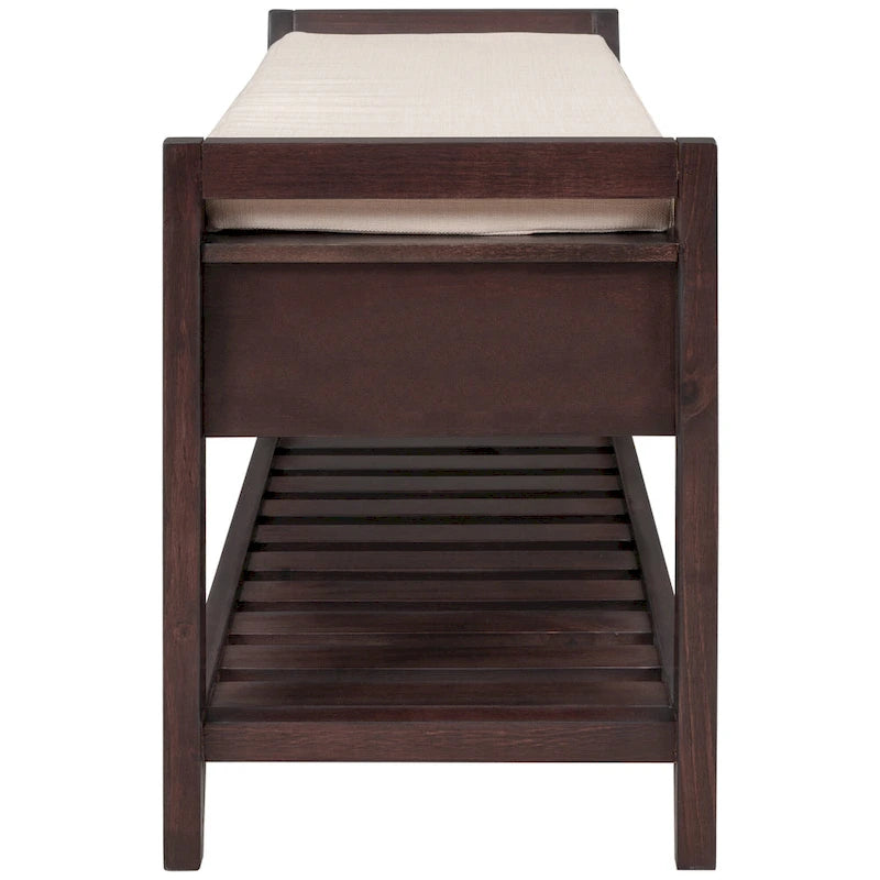 Banc de rangement d'entrée en pin avec tiroirs, Gris délavé / Blanc / Vieux pin / Bleu / Espresso, 1-2 personnes