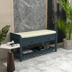 Banc de rangement d'entrée en pin avec tiroirs, Gris délavé / Blanc / Vieux pin / Bleu / Espresso, 1-2 personnes