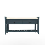 Banc de rangement d'entrée en pin avec tiroirs, Gris délavé / Blanc / Vieux pin / Bleu / Espresso, 1-2 personnes