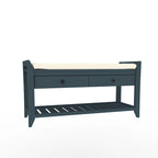 Banc de rangement d'entrée en pin avec tiroirs, Gris délavé / Blanc / Vieux pin / Bleu / Espresso, 1-2 personnes