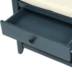 Banc de rangement d'entrée en pin avec tiroirs, Gris délavé / Blanc / Vieux pin / Bleu / Espresso, 1-2 personnes