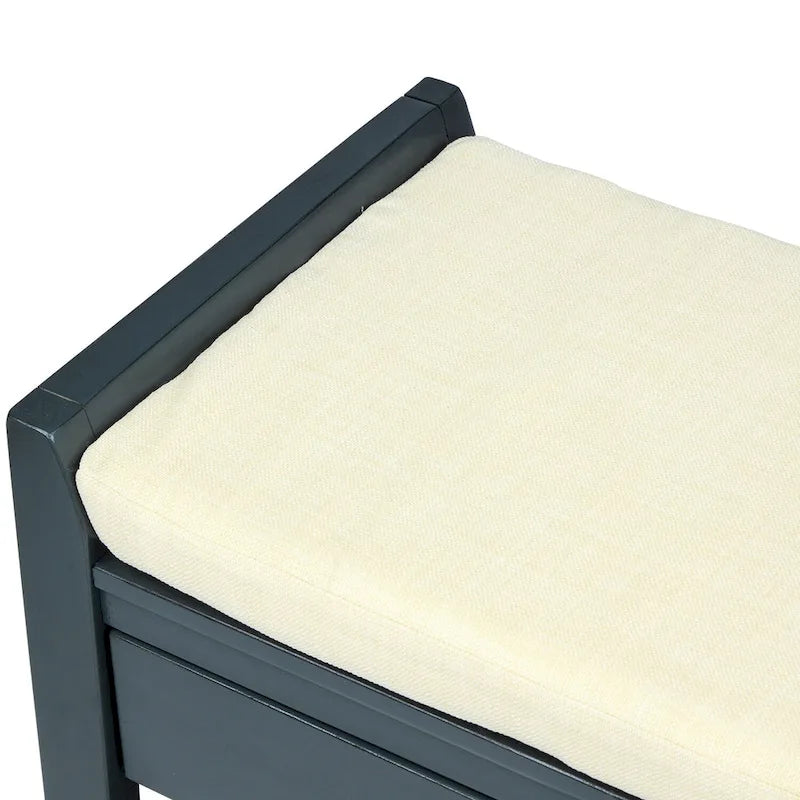 Banc de rangement d'entrée en pin avec tiroirs, Gris délavé / Blanc / Vieux pin / Bleu / Espresso, 1-2 personnes