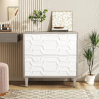 Meuble de rangement latéral à 2 tiroirs, blanc/marron, rangement pour bureau à domicile