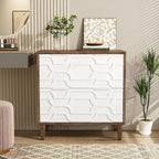 Meuble de rangement latéral à 2 tiroirs, blanc/marron, rangement pour bureau à domicile