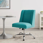 Chaise de bureau pivotante rembourrée avec garniture cloutée et roulettes, plusieurs couleurs, style traditionnel, 1 personne