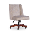 Chaise de bureau pivotante rembourrée avec garniture cloutée et roulettes, plusieurs couleurs, style traditionnel, 1 personne