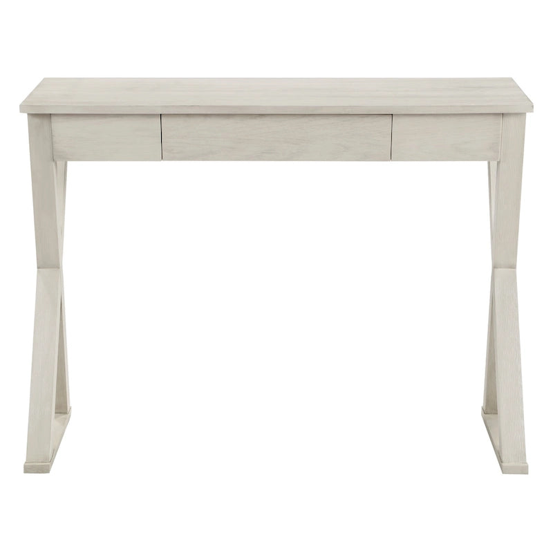 Bureau d'écriture en X avec tiroir accessoire, noir/blanc, style moderne, 1 personne