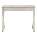 Bureau d'écriture en X avec tiroir accessoire, noir/blanc, style moderne, 1 personne