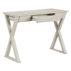 Bureau d'écriture en X avec tiroir accessoire, noir/blanc, style moderne, 1 personne