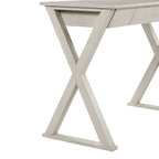 Bureau d'écriture en X avec tiroir accessoire, noir/blanc, style moderne, 1 personne