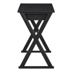 Bureau d'écriture en X avec tiroir accessoire, noir/blanc, style moderne, 1 personne