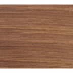 Table carrée en placage de noyer avec piètement en métal doré, naturel/doré, moderne du milieu du siècle, gigogne/d'appoint/basse