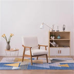 Fauteuil d'appoint en tissu avec cadre en bois massif, beige, assise à ressorts, 1 personne