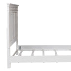 Tête de lit King Panel avec moulures et panneaux surélevés, blanc antique, style traditionnel, King