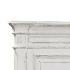 Tête de lit King Panel avec moulures et panneaux surélevés, blanc antique, style traditionnel, King