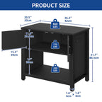 Meuble de support pour aquarium de 150-190 litres avec armoire et prise de courant intégrée, Noir / Blanc / Gris, Style moderne