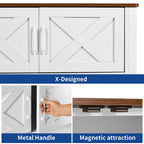 Meuble de support pour aquarium de 150-190 litres avec armoire et prise de courant intégrée, Noir / Blanc / Gris, Style moderne