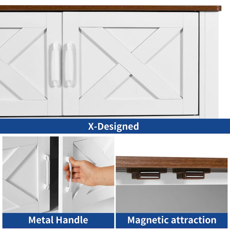 Meuble de support pour aquarium de 150-190 litres avec armoire et prise de courant intégrée, Noir / Blanc / Gris, Style moderne