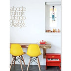 Chaise de salle à manger en plastique style Eiffel, rouge/bleu/jaune/noir, pieds en bois naturel, 1 personne
