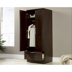 Meuble de rangement pour garde-robe avec tringle, étagère réglable et tiroir, Chêne Dakota / Chêne Sienna / Blanc doux / Chêne Salt, Style classique