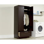 Meuble de rangement pour garde-robe avec tringle, étagère réglable et tiroir, Chêne Dakota / Chêne Sienna / Blanc doux / Chêne Salt, Style classique