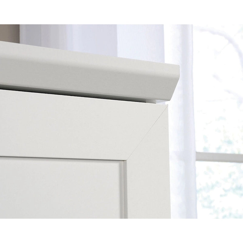 Meuble de rangement pour garde-robe avec tringle, étagère réglable et tiroir, Chêne Dakota / Chêne Sienna / Blanc doux / Chêne Salt, Style classique