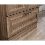 Meuble de rangement pour garde-robe avec tringle, étagère réglable et tiroir, Chêne Dakota / Chêne Sienna / Blanc doux / Chêne Salt, Style classique