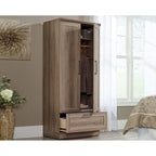 Meuble de rangement pour garde-robe avec tringle, étagère réglable et tiroir, Chêne Dakota / Chêne Sienna / Blanc doux / Chêne Salt, Style classique